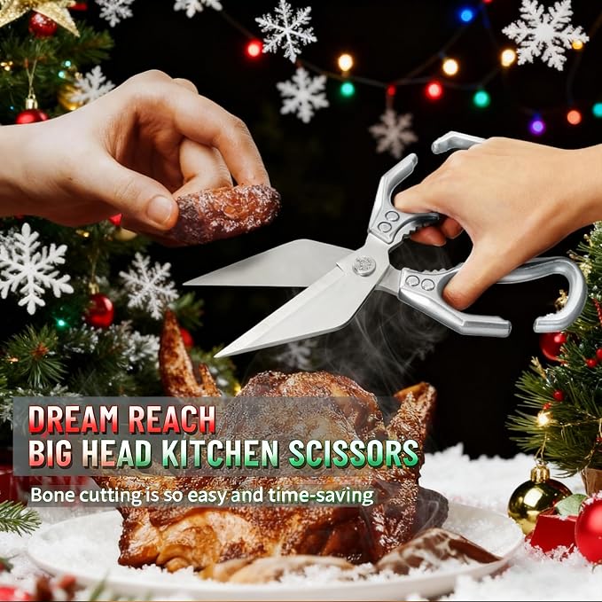 Multifunctional Heavy-Duty Kitchen Shears, Ultra Sharp Stainless Steel Poultry - Image 6