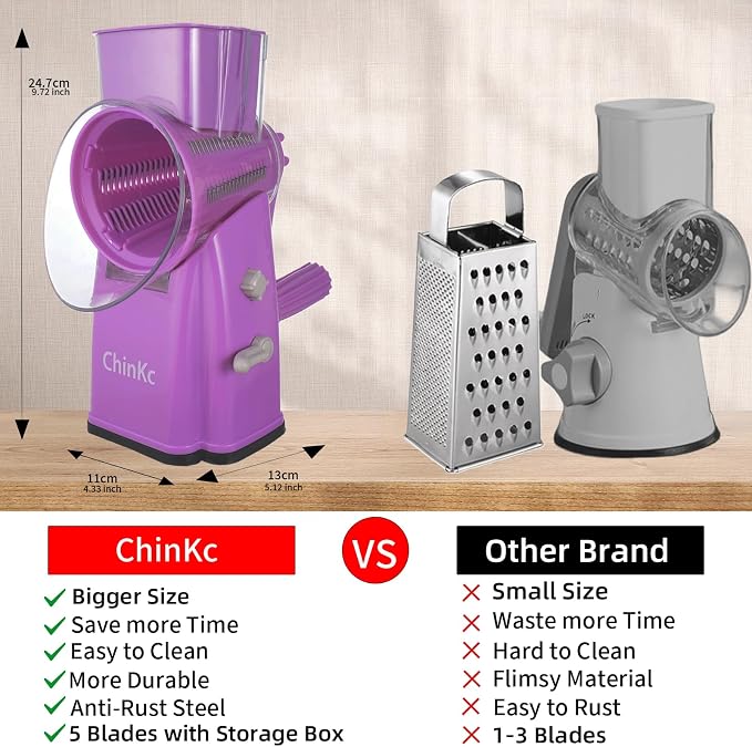 Upgrade Rotary Cheese Grater Shredder - Image 2