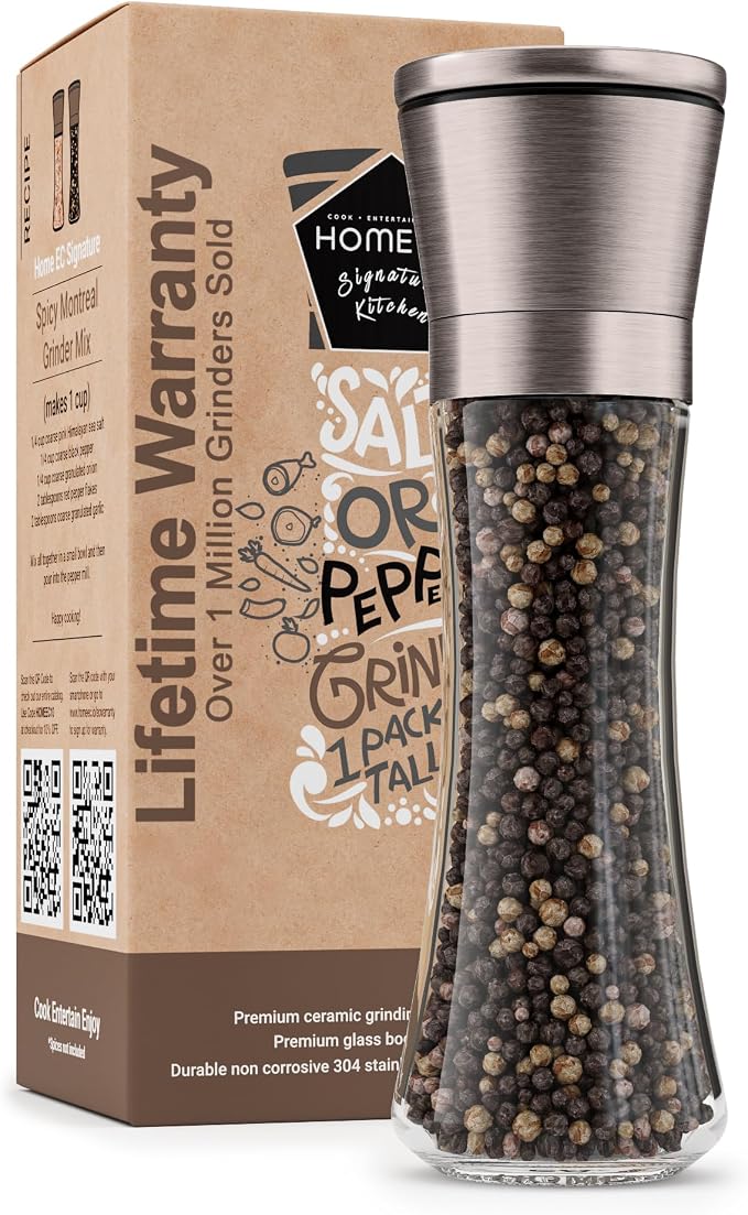 HOME EC Original Stainless Steel Salt or Pepper Grinder 1pk by HOMEEC