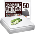 Disposable Cutting Boards for Kitchen 50 Count White Cutting Board 12 Inch X by Crown+Display