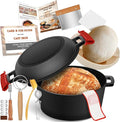 Cast Iron Dutch Oven for Bread Baking, Banneton Bread Proofing Basket Sourdough by NZQXJXZ