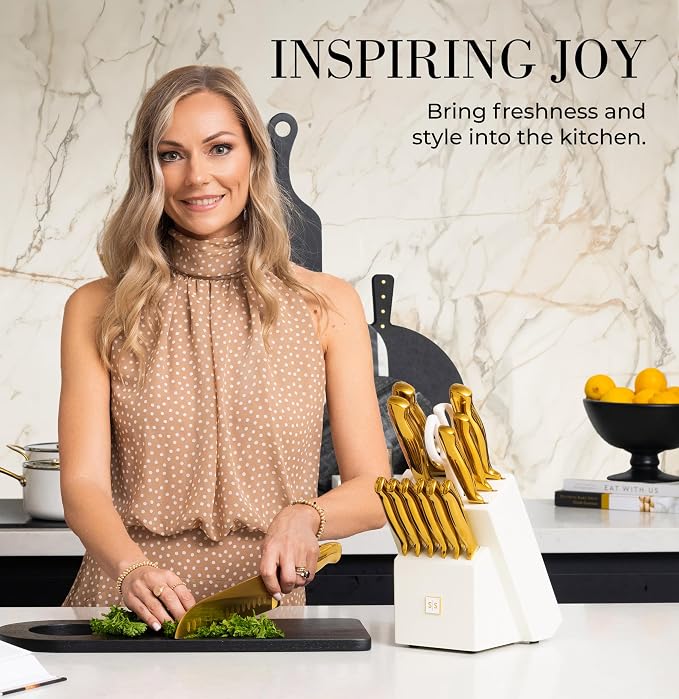STYLED SETTINGS White and Gold Knife Set - Image 4