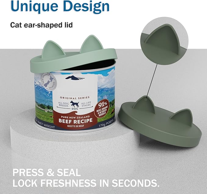 OHMO 2 Pack Pet Food Can Lids, BPA Free Silicone Covers - Image 4