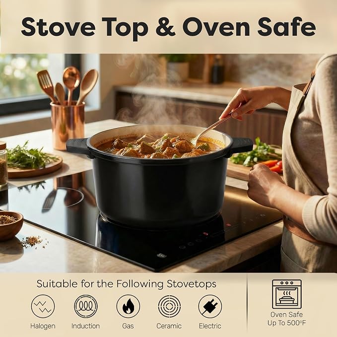 Gotham Steel 5 Qt Lightweight Dutch Oven Pot - Image 7