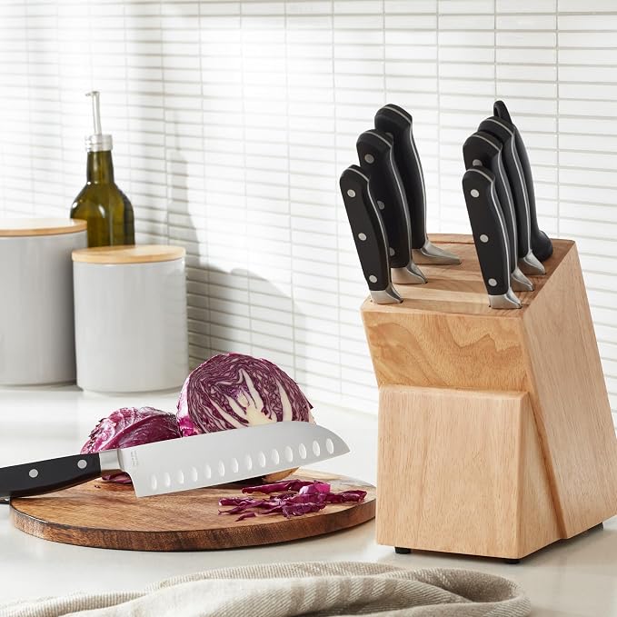 Amazon Basics 9-Piece High-Carbon Stainless Steel Kitchen Knife Set - Image 8