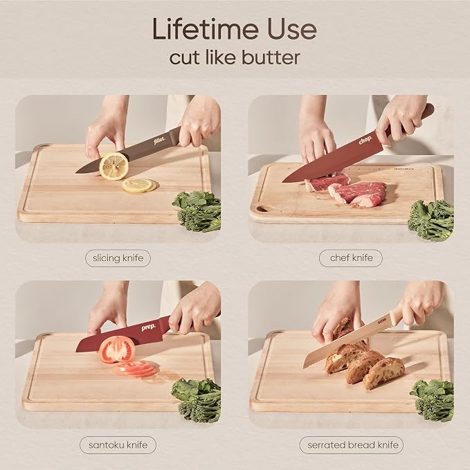 CAROTE Knife Set, 6 Stainless Steel Knives - Image 8
