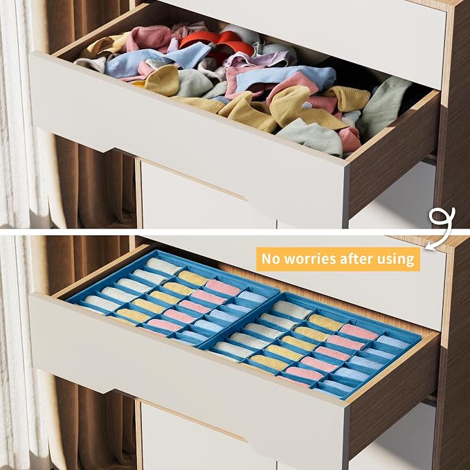 Joyoldelf Sock Organizer Drawer Organizer - Image 7