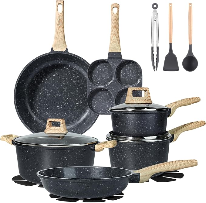 GiPP Ceramic Pots and Pans Set Non Stick by GiPP
