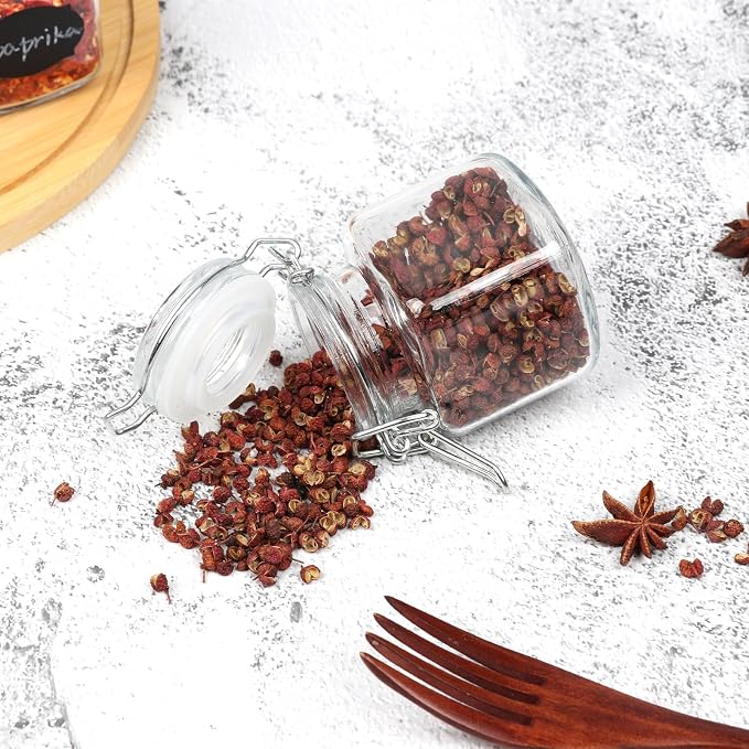 12 Pack Glass Jars with Airtight Lids, 3.4 oz Small Spice Jars, 12 Pack Empty - Image 7