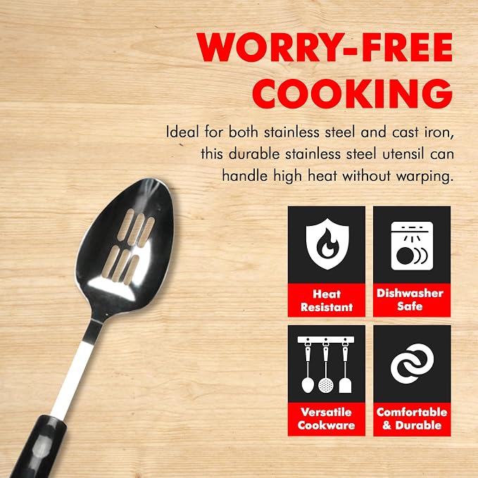 Chef Craft Select Slotted Spoon, 12.75 inch, Stainless Steel - Image 2