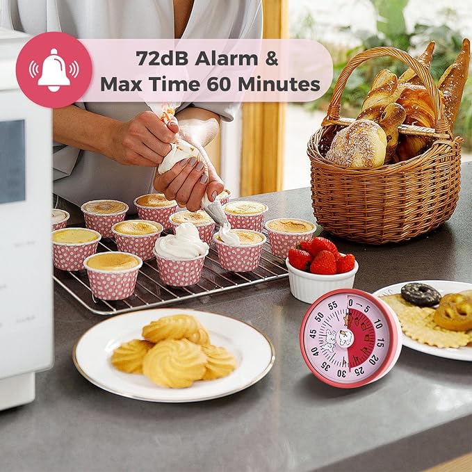 Kitchen Timer, Kitchen Countdown Cooking Reminder No Battery Required Magnetic - Image 4