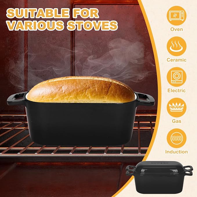 Oval Enameled Dutch Oven for Bread Baking - Image 3