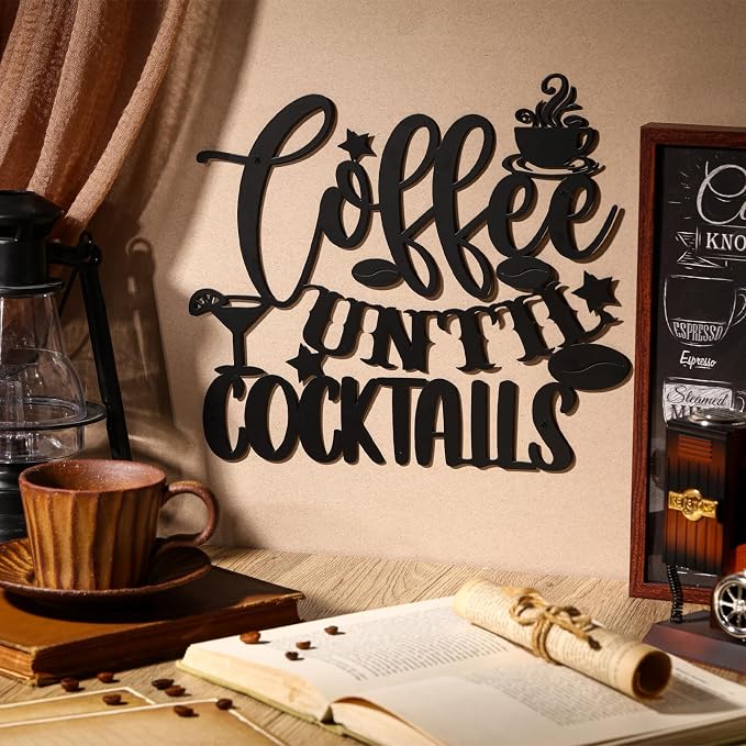 Ferraycle Coffee Bar Decor, 12 x 10.2 Inch Sign - Image 2
