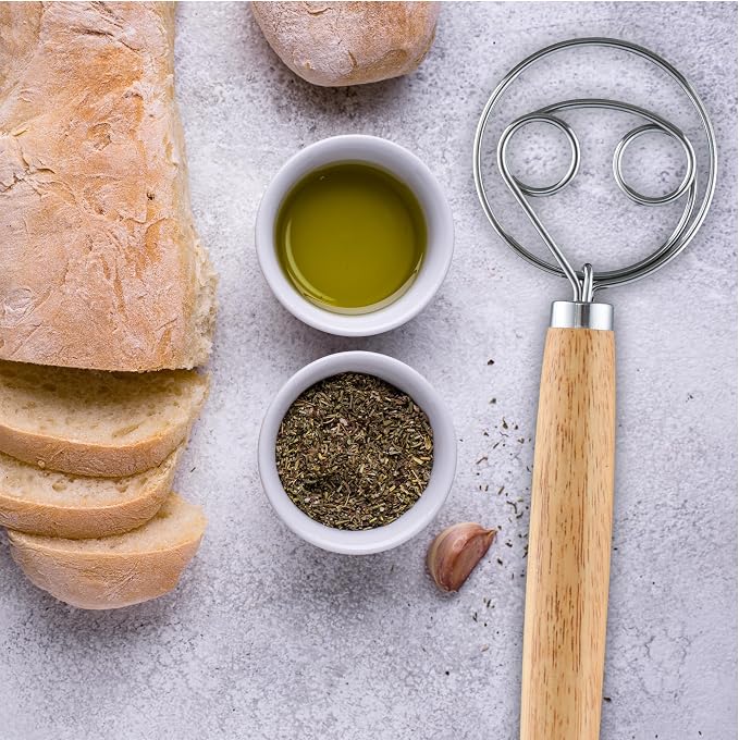 Zulay Kitchen Double-Eye 13" Danish Dough Whisk - Image 8