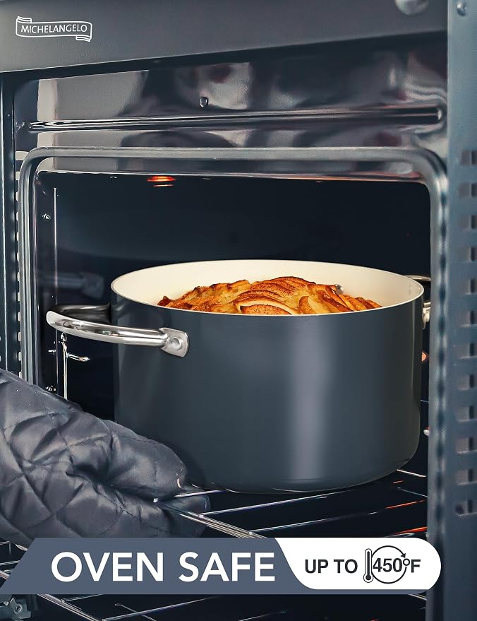MICHELANGELO 6 QT Ceramic Stock Pot - Image 5