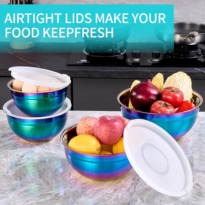 4 Piece Rainbow Mixing Bowls - Image 6