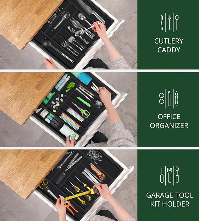 ROYAL CRAFT WOOD Luxury Bamboo Kitchen Drawer Organizer - Image 7