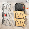 2 Pack Pot Lid Organizer, 6-Tier Pots and Pans Lid Organizer Under Cabinet by Unknown
