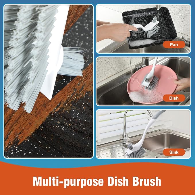 4-Pack Heavy-Duty Dish Scrub Brushes - Image 6