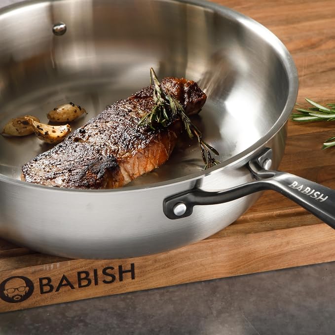 Babish 5-Qt Stainless Steel Sauté Pan - Image 5