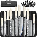MDHAND Chef Knife Set with Roll Bag, High Carbon Stainless Steel Japanese by MDHAND