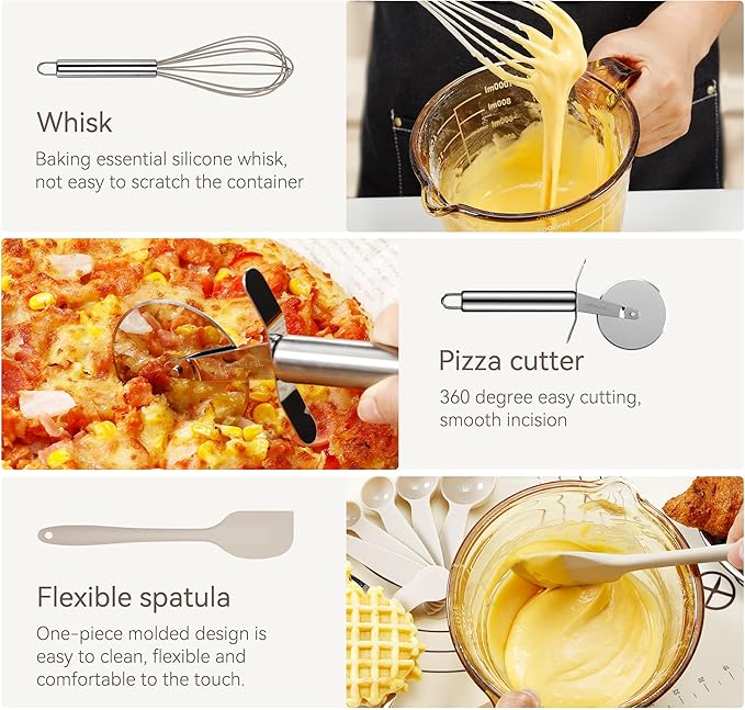 Silicone Cooking Utensils Set, NCUE 35 Pcs Kitchen Utensils Set - Image 6