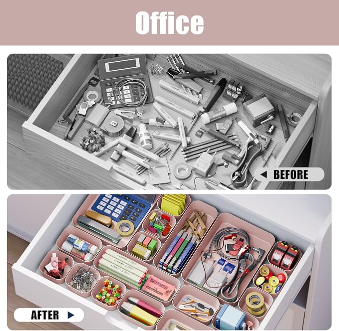 Plastic Drawer Organizers, Desk and Vanity Organizer Plastic Tray, Makeup - Image 6
