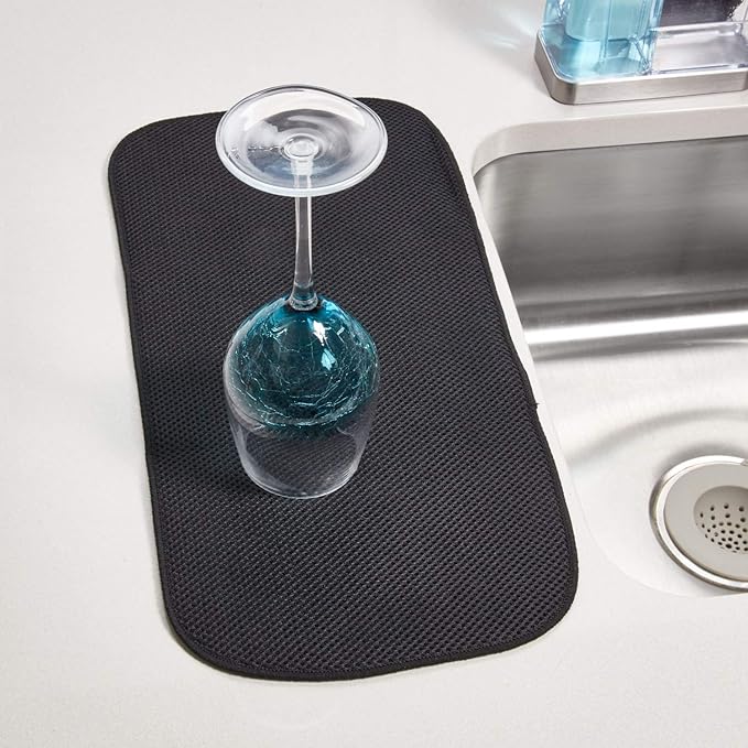 iDesign iDry Fabric Mini Kitchen Countertop Absorbent Dish Drying Mat - Image 2