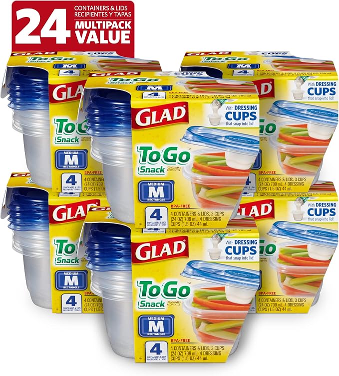 Glad GladWare To Go Snack Food Storage Containers by GladTrashFoodStorage