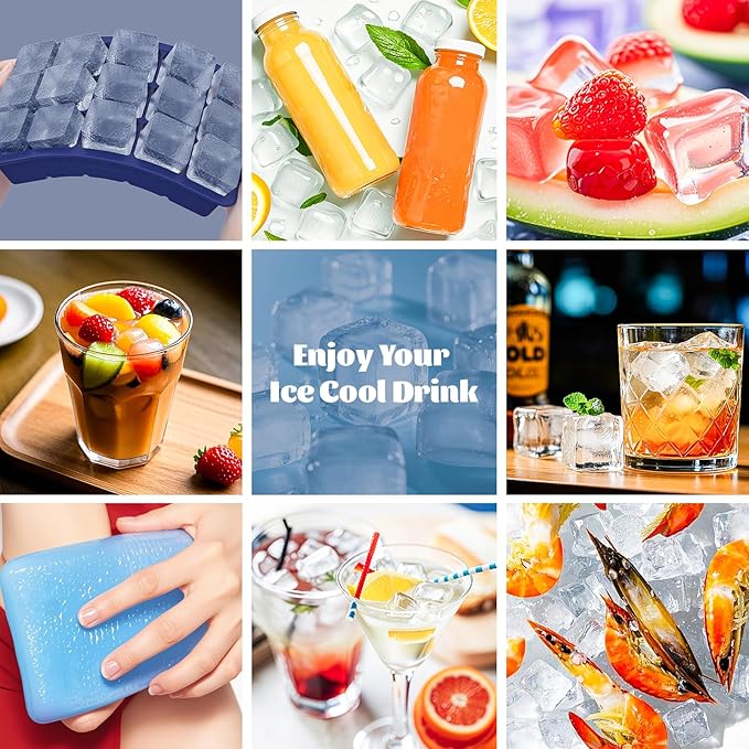 Silicone Ice Cube Tray 3 Pack, HANCELANT Ice Cube Mold, Ice Trays - Image 8