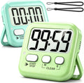 2 Pack Digital Timer with Battery & Lanyards for Classroom Kitchen