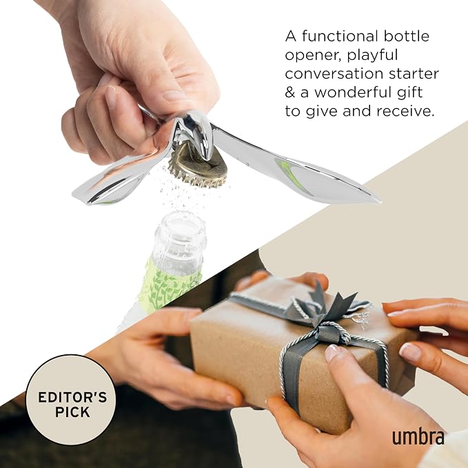 Umbra Tipsy Bottle Opener – Balancing Bird Sculptural Bar Tool and Accessory - Image 6