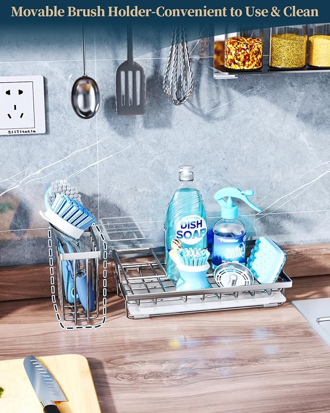 Consumest Sink Caddy, Kitchen Sponge Holder - Image 2