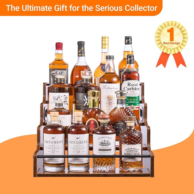 YQBRAO 4-Tier Tiered Liquor Bottle Display Shelf - Image 9