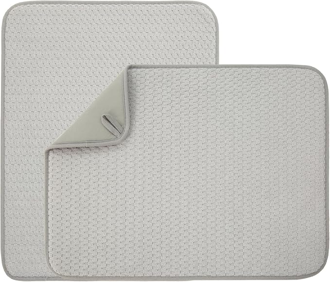 2 Pack Microfiber Dish Drying Mat by VESHE