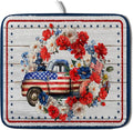 American Flag Dish Drainer Mat Flowers Absorbent Dish Rack Pad by Giwawa