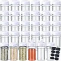 Eccliy 36 Pack 3 oz Clear Plastic Spice Jars by Eccliy