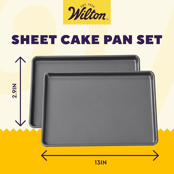 Wilton Easy Layers Sheet Cake Pan, Rectangle Sheet Pan, 2-Piece Baking Sheets - Image 2