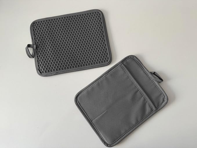 Oven Pot Holder with Pocket Cotton Heat Resistant Coaster Potholder Kitchen Hot - Image 4