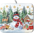 Christmas Kitchen Drying Mat 16 x 18 Inch Winter Snowflake Drying Pad Snowman by Unknown