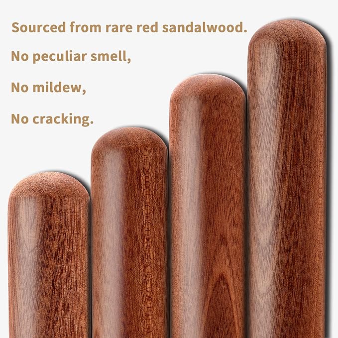 Aisoso French Rolling Pin, 17.7 Inches Wood Rolling Pin - Image 3