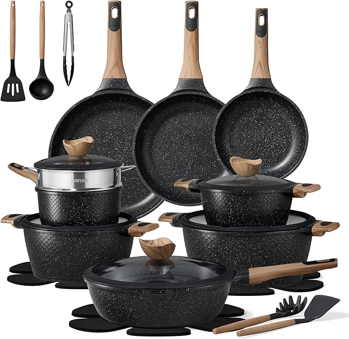 CAROTE 26PCS Pots and Pans Set Non Stick, Cookware Set Pots and Pans Induction by CAROTE