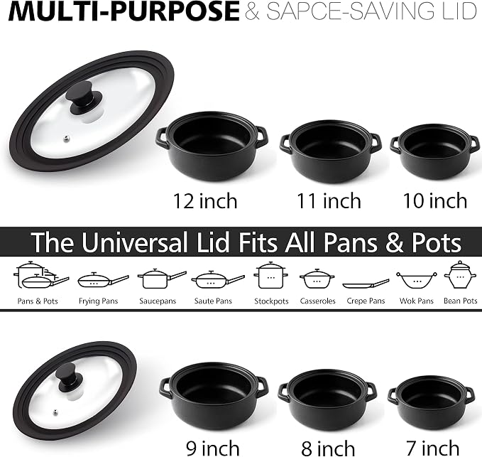 Anaeat Silicone Universal Lid for Pots, Pans and Skillets - Image 4