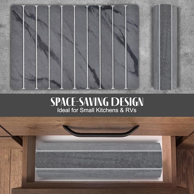 Large Stone Dish Drying Mats for Kitchen Counter, Drying Collapsible Dish - Image 4