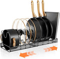 Pots and Pans Organizer Rack for Under Cabinet Expandable Pot Lid holders by Unknown