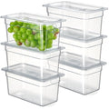 CURTA 6-Pack 1/3 Size 6" Deep NSF Polycarbonate Food Pans by CURTA