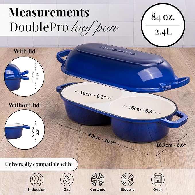 Dutch Oven For Sourdough Bread Baking – Enamelled Cast Iron Bread Loaf Pot – - Image 2