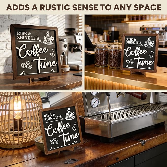 Woodamore Vintage Coffee Signs For Coffee Station Decorations - Image 4