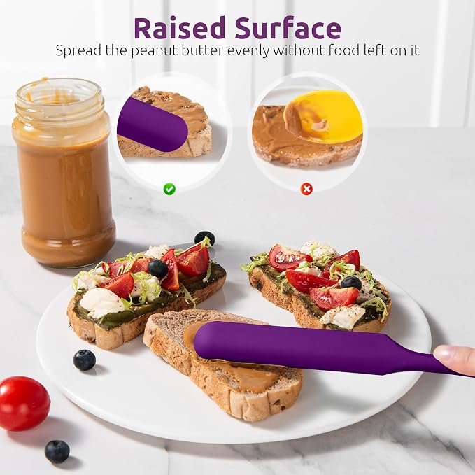 U-Taste Skinny Silicone Jar Spatula: 600ºF Heat-Resistant Food-Grade 10in Long - Image 8
