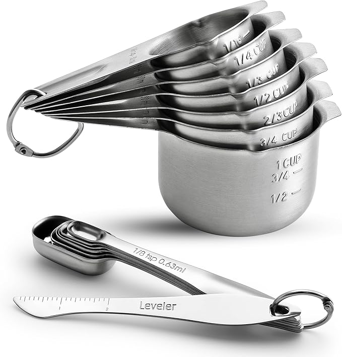 Spring Chef Stainless Steel Measuring Cups and Spoons Set of 14 by SpringChef